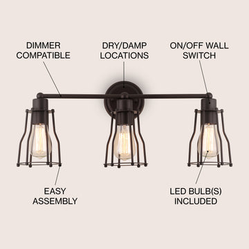 Evelyn Metal Vanity Light